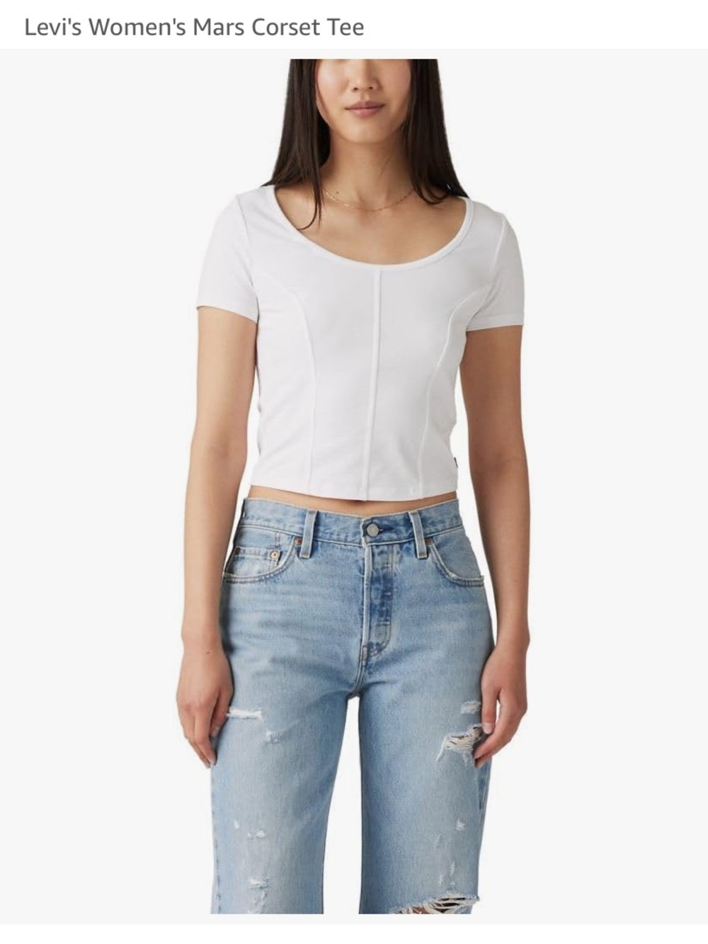 NWT Levi’s Women’s Mars Corset Tee - Medium - Picture 4 of 5